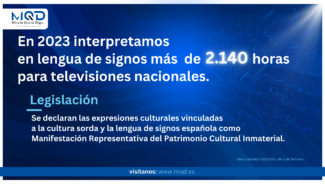 En 2023 interpretamos más de 2.140 horas en lengua de signos para televisiones nacionales